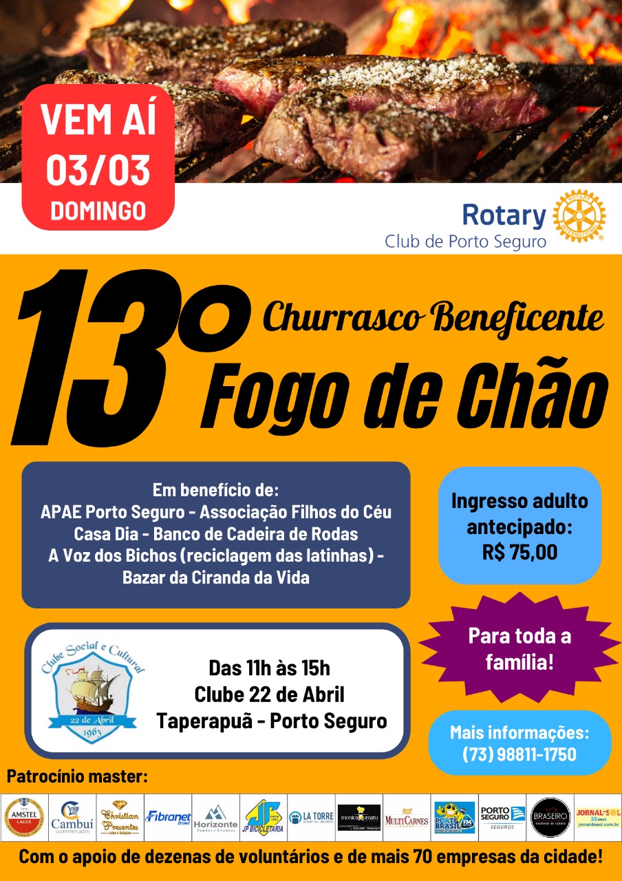 13º Churrasco Beneficiente Fogo de Chão