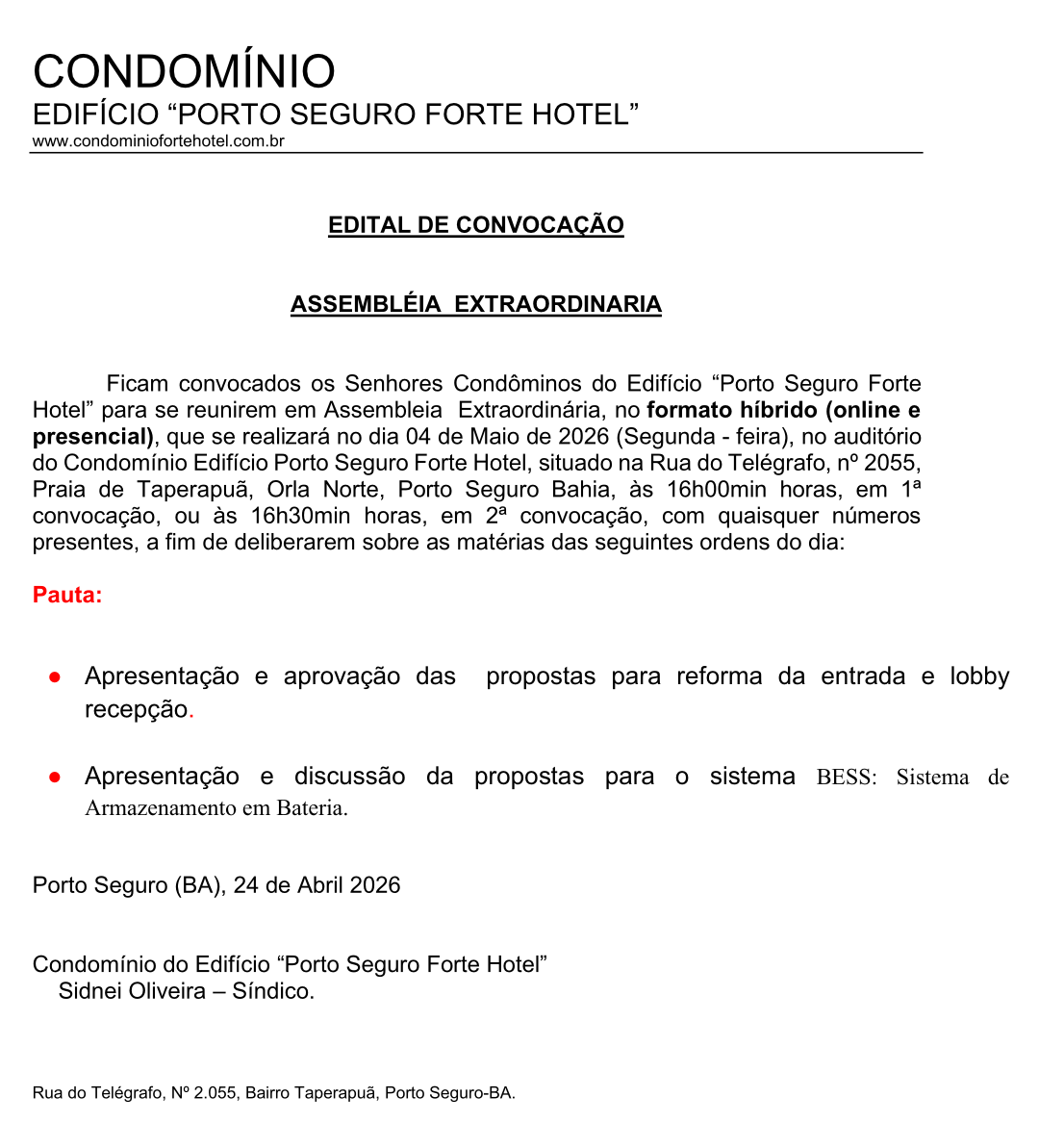 Edital AGEPortoForte