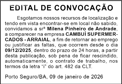 EDITAL DE CONVOCAÇÃO