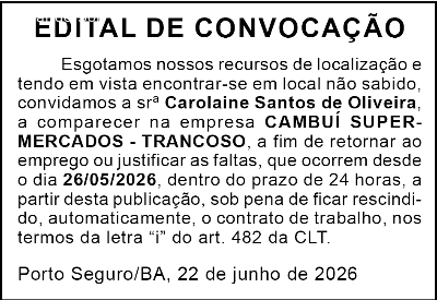 EDITAL DE CONVOCAÇÃO