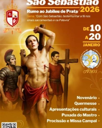 São Sebastião Porto Seguro 2026 card novena editado